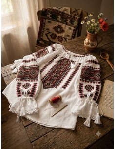 ie-traditionala-dama-alba-broderie-geometrica-rosie-neagra. 2