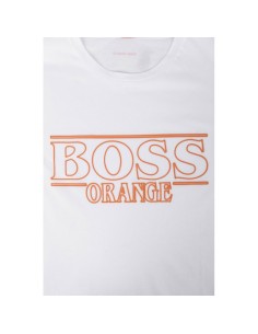 tricou alb din bumbac boos orange 2