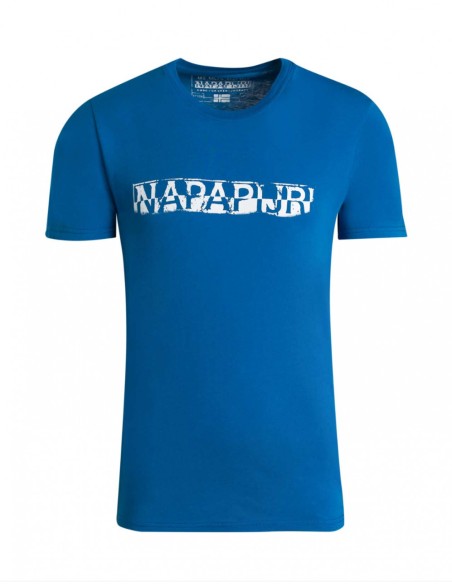 Tricou Barbati din bumbac culoare albastru marca napapijri