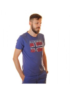 tricou barbati napapijri multicolor casual premium modern 2