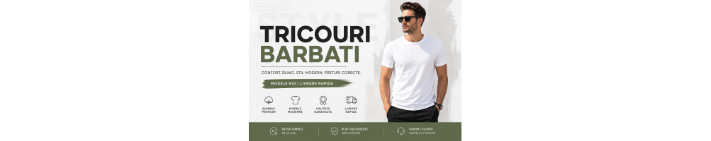 Tricouri barbati moderne ieftine din bumbac | FunkyMag